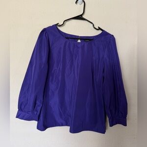 Talbots Elegant Deep Purple Blouse. Size Large